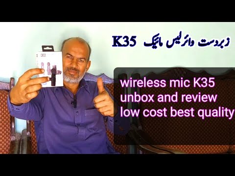 How to use K35 wireless mic on android phone | k35 unboxing and review ...