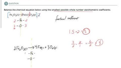 ALEKS - Balancing chemical equations with noninterfering coefficients (Example 1)
