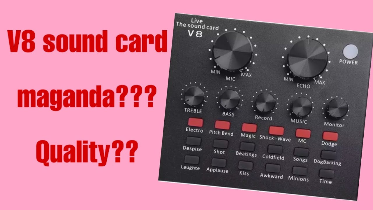 V8 Soundcard review for home recording and live streaming - YouTube