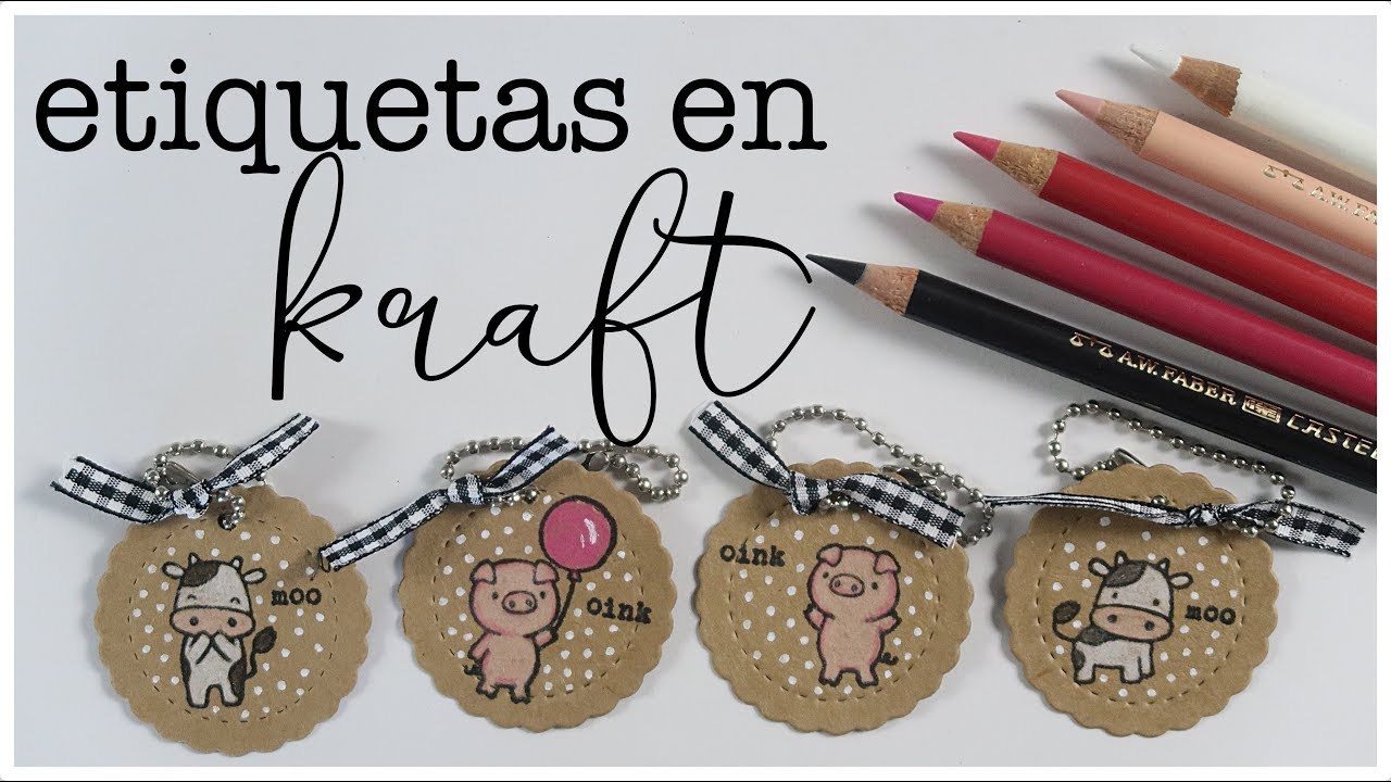ETIQUETAS en KRAFT con POLYCHROMOS de FABER CASTELL + RESOLUCIÓN SORTEO! scrapbooking tiendas