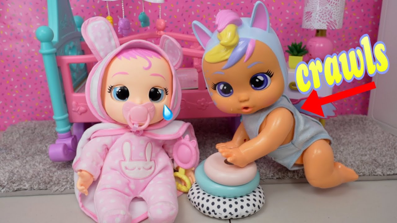 Cry Babies Newborn Coney Interactive Baby Doll with 20+ Baby Sounds and  Interactive Bracelet - Kids Ages 18 months and up