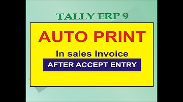 AUTO PRINT AFTER SAVE SALES INVOICE IN TALLY GST | NICT COMPUTER EDUCATION
