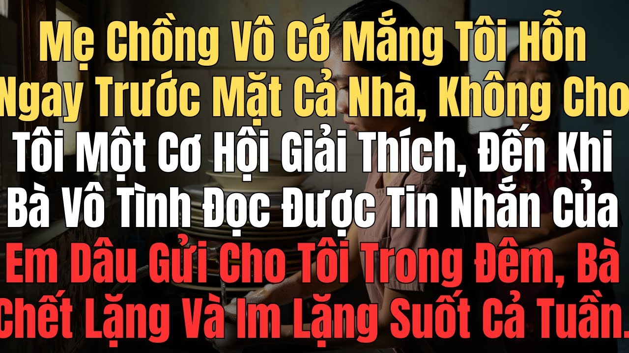 Mẹ Chồng Vô Cớ Mắng Tôi Hỗn, Đến Khi Bà Đọc Được Tin Nhắn Của Em Dâu Gửi Cho Tôi, Bà Im Lặng Suốt
