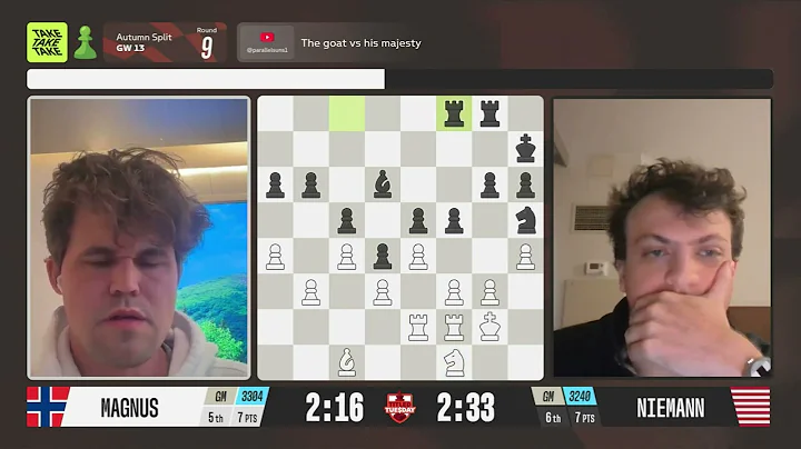 🇳🇴 Magnus Carlsen vs Hans Moke Niemann 🇺🇸 | Titled Tuesday 2025 Gameweek 13 | Round 9