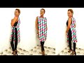 HOW TO MAKE A TRENDY APRON KIMONO DRESS WITH CURVY EDGES/ CAPE TOP