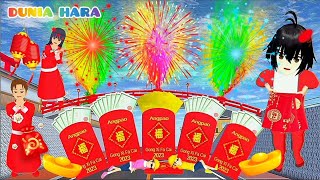 Yuta Mio Cari 8 Angpao Raksasa 🧧Imlek Cny Baby Celine Main Kembang Api | Sakura school Simulator