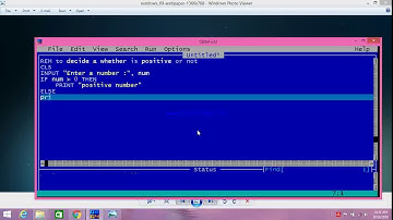 A Qbasic program to check whether a number is positive or not