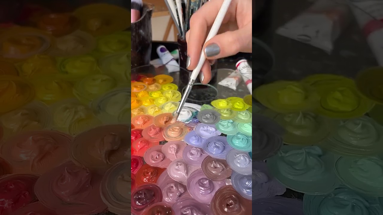 When the process is as pretty as the painting. Artist: Silver Francis #art #arthistory