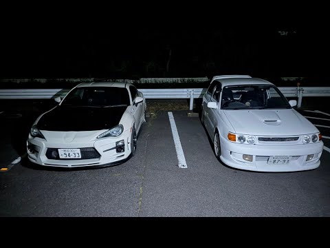 86とスターレットで筑波山にドライブしに来た動画