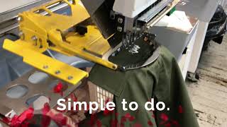 Embroidery using a Clamping systems