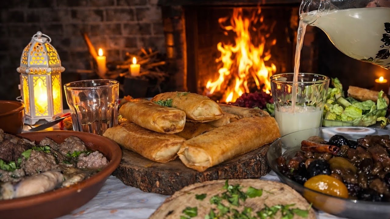 عادات جزائرية لليوم الأول من رمضان طبخ تقليدي من الزمن الجميل في يوم ممطر  village life country vlog