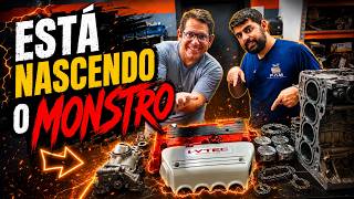 USINAMOS O MOTOR DO MEU HONDA CIVIC SI K20!! ESTÁ NASCENDO UM MONSTRO!! 😈