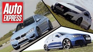 Download Honda Civic Type R Vs Bmw M3 Vs Audi Rs3: Track Battle Video MP3 Honda Civic Type R Vs Bmw M3 Vs Audi Rs3: Track Battle