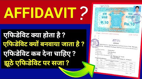 What Is An Affidavit ? (In Hindi) | Affidavit Kyu Banvaya Jata Hai ? | Affidavit kis kaam aata hai ?