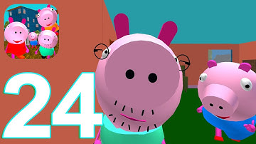Piggy Neighbor family escape obby house 3D Gameplay Walkthrough Part 24  (IOS/Android)