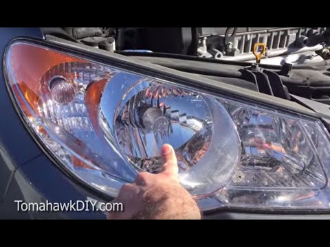 Replace Head Light / Head Lamp- Hyundai (2 easy ways)