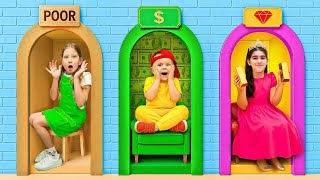 Aventure d'Oliver riche contre pauvres contre super riches : défi de maison