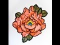 How to draw a Flower Japanese Tattoo Style! by thebrokenpuppet
