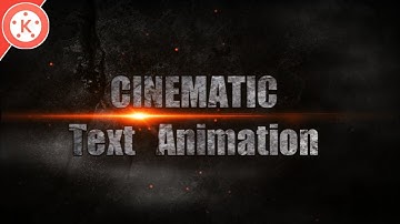 Cinematic text Animation intro Editing / kinemaster Tutorial