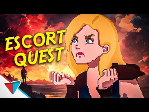 Escort Quest - Epic NPC Man (animated 8-bit escort quest game logic cartoon) | VLDL