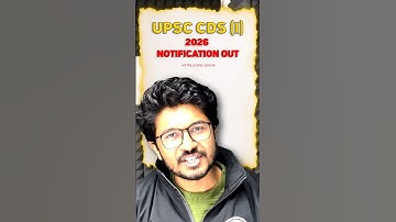 UPSC CDS 1, 2026 Notification is Out | Check Now | CDS Exam 2026 #CDS #Shorts #DW #CDS2026