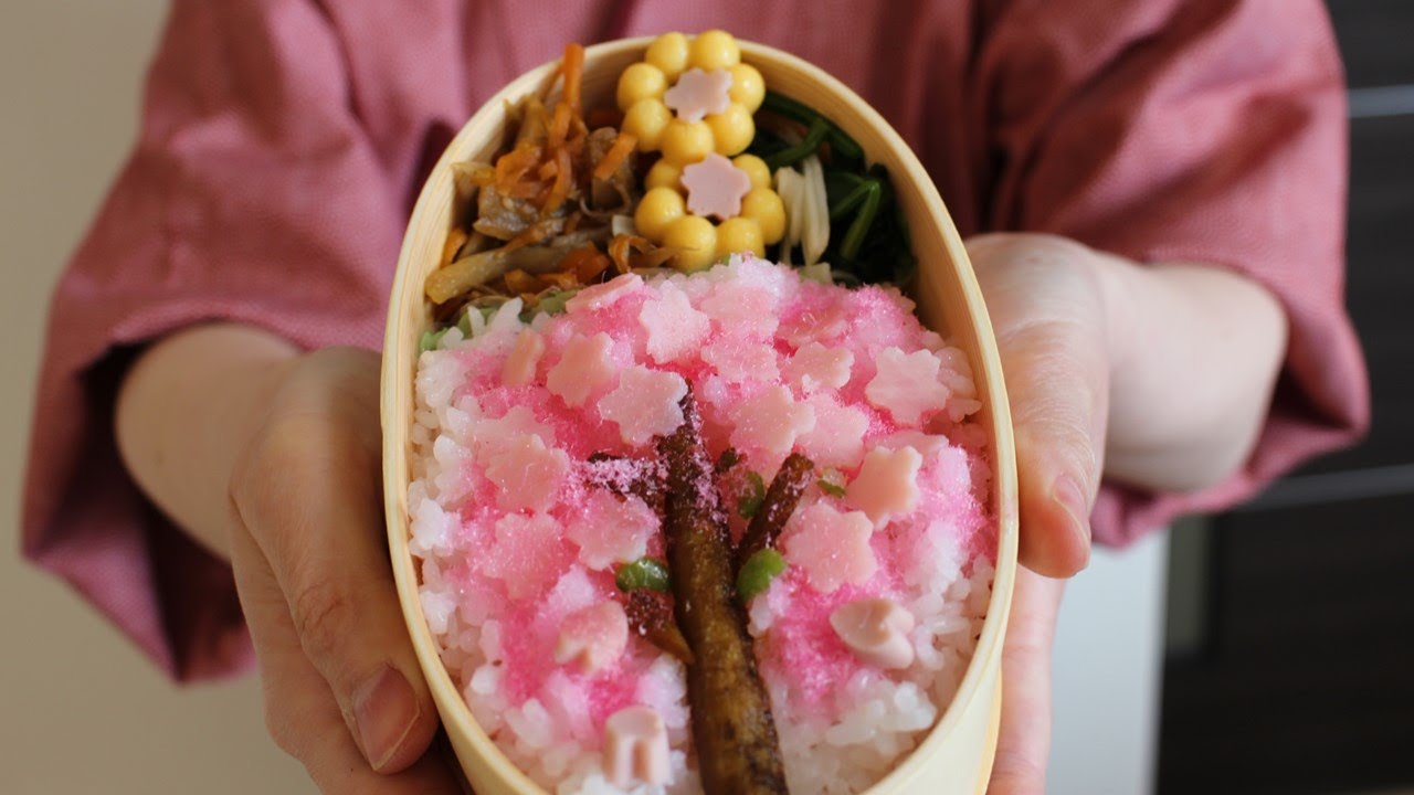 japanese cooking, sakura bento, cherry blossom lunch box