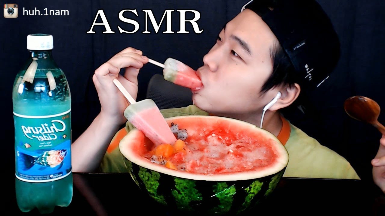 여름이니까 수박화채 !! 리얼사운드 먹방 watermelon Eating Sound Mukbang ASMR