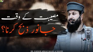 Slaughtering an Animal during Hardship || Answer by Dr. Zahoor Ahmad Malik Al'Madni.