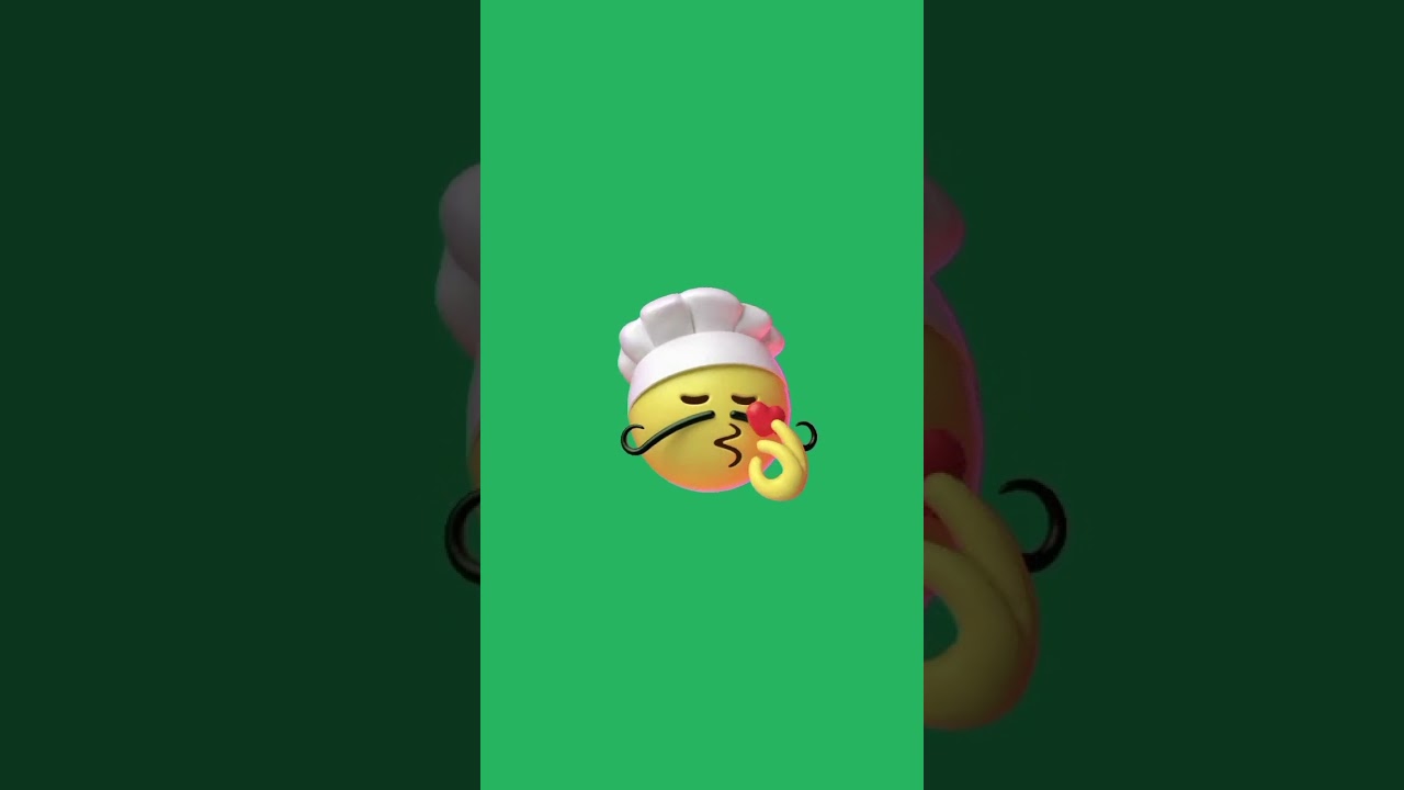 tasty food emoji expression green screen