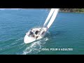 Voilier first 32  navigation sur la rance filme par un drone