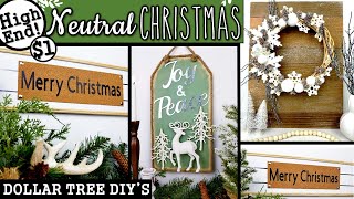 DOLLAR TREE NEUTRAL CHRISTMAS DIY'S | HIGH END CHRISTMAS IDEAS