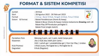 [Format & Sistem Kompetisi] Liga 2 musim 2022/2023