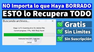 DOS Impresionantes Herramientas que Recuperan TODOS tus Archivos Borrados GRATIS e Ilimitado