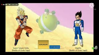 Dragon balle: Goku vs vegita power level