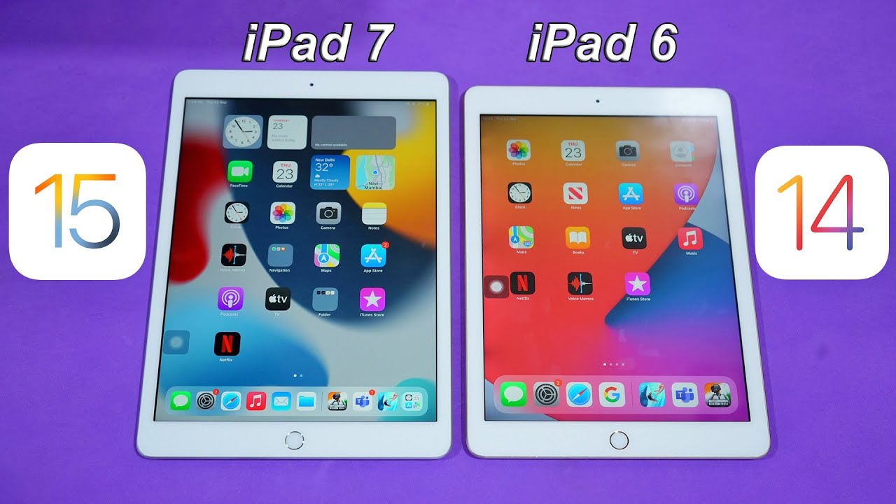 iPad 7 iPadOS 15 vs 6 iPadOS 14 Speed Test - YouTube