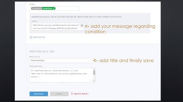 Rule setup steps on ARTIK cloud