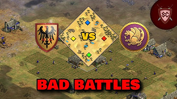 AoE2 DE | Bad battles | Teutons vs Persians | Land Madness | 1v1 Gameplay