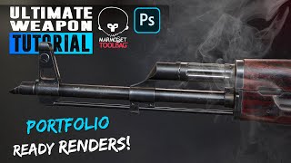 Portfolio ready renders in Marmoset Toolbag and Photoshop (Part of the Ultimate Weapon Tutorial)
