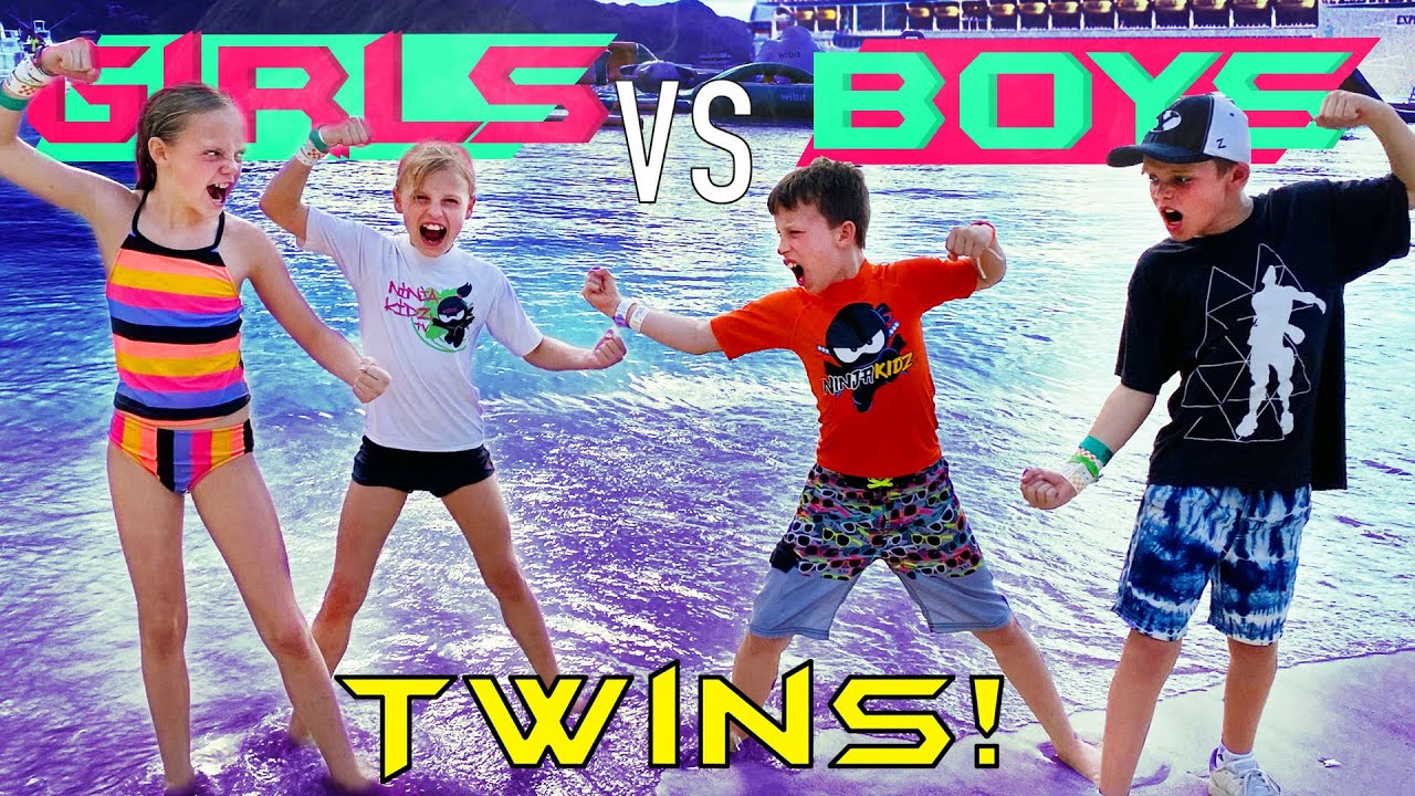 Waterpark Challenge! Boys VS Girls