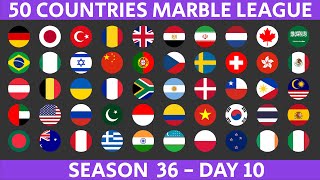 50 Countries Marble Race League Season 36 Day 10/10 Marble Race in Algodoo