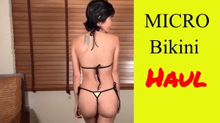 Micro Bikini Try on Haul #bikini #cutegirl #hauls