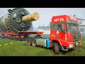 Trucks vs Speed Bumps With Extreme Broken Road #02 #snowrunner #mud #beamngdrive #truck #speedbumps
