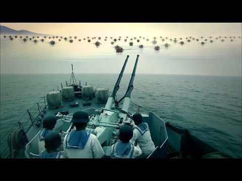 搶灘登陸！解放軍200漁船攻打海島，攻下炮臺，炮轟敵人軍艦 ⚔️ 抗日