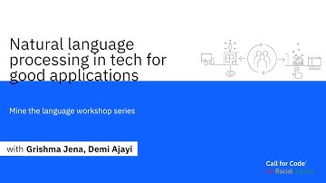 Natural language processing in tech for good applications