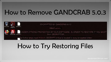 GANDCRAB 5.0.3 Ransom Virus - Remove + Restore Files