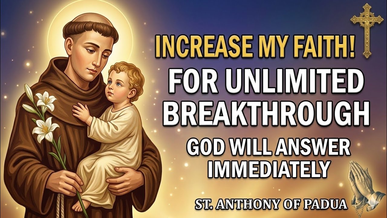 🙏✨ POWERFUL PRAYER THAT BUILDS UNSTOPPABLE FAITH FOR BREAKTHROUGH | SAINT ANTHONY OF PADUA✨🙏
