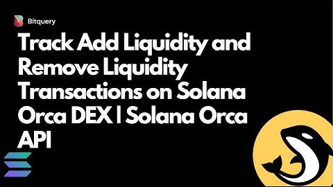 How to Track Add Liquidity and Remove Liquidity Transactions on Solana Orca DEX | Solana Orca API