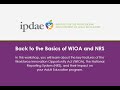 Back to the Basics of WIOA and NRS (Webinar)