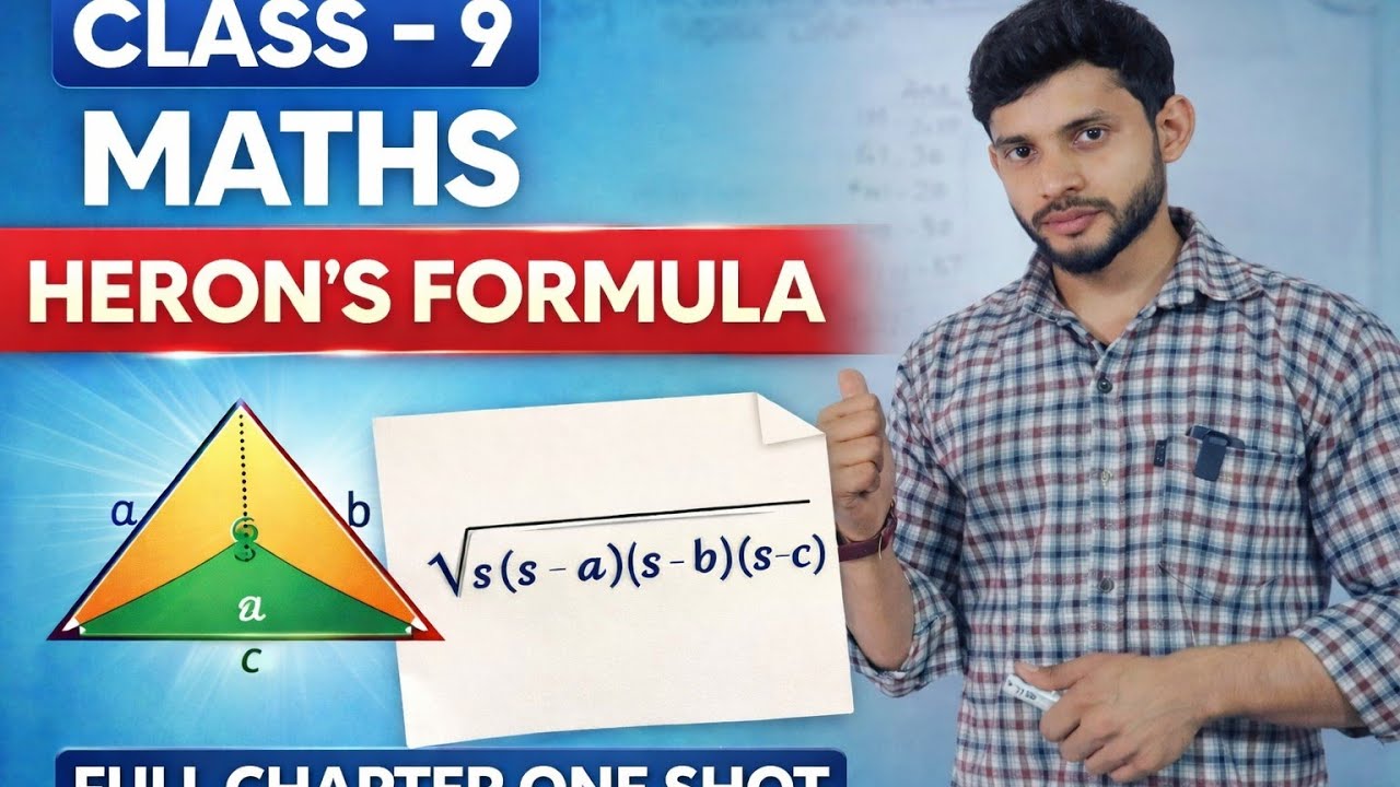 Heron's formula class 9th full chapter one shot 1 - YouTube