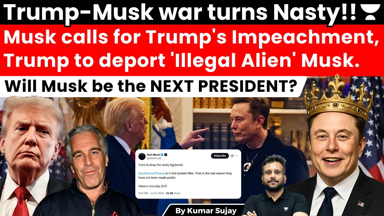 Epstein Files: Elon Musk escalates feud with Trump: 'Time to drop the ...